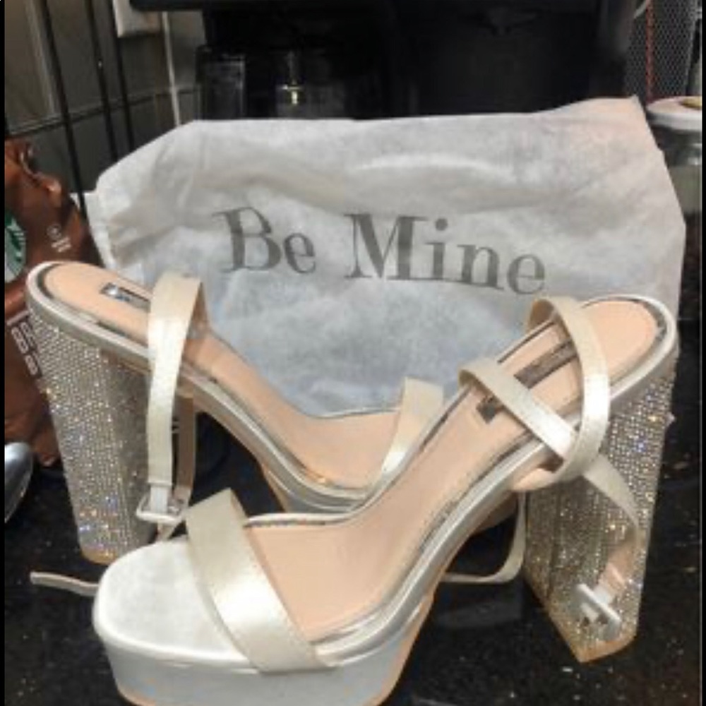 ASOS Size 8 platform Rhinestone Heel Bridal Shoes